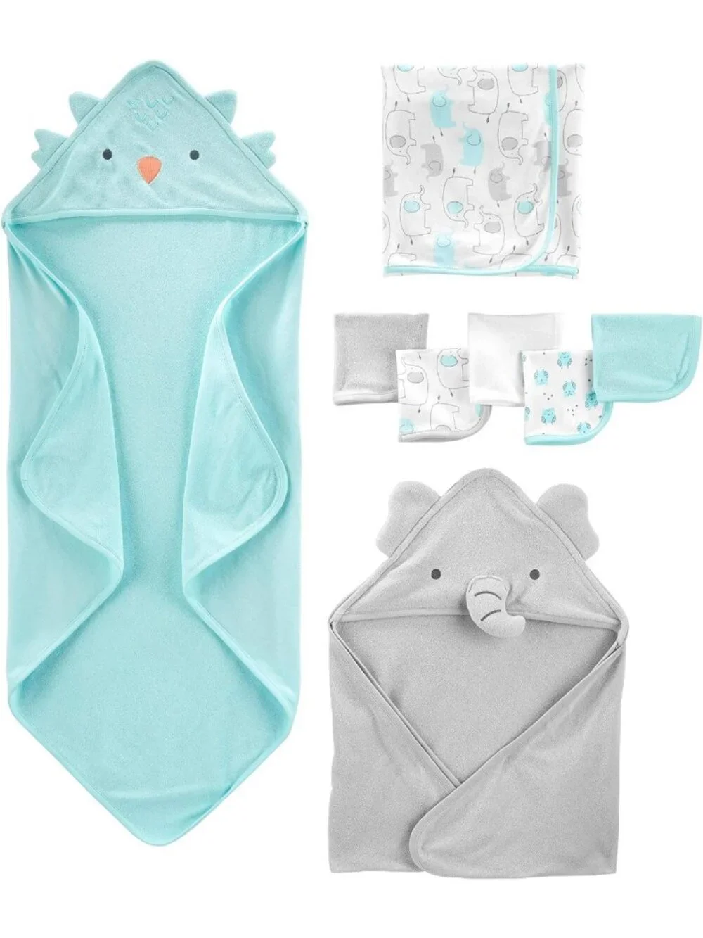 Adorable Baby Girls' 8-Piece Towel & Washcloth Set - Soft, Absorbent, Perfect